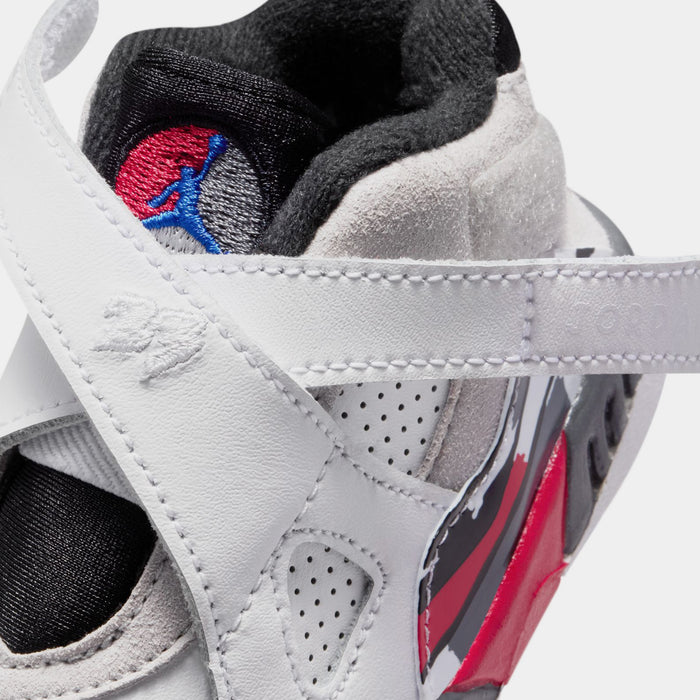 Air Jordan 8 Retro White And True Red Infant Toddler Lifestyle Shoes (White/Black/True Red)
