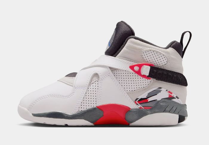 Air Jordan 8 Retro White And True Red Preschool Lifestyle Shoes (White/True Red/Black)