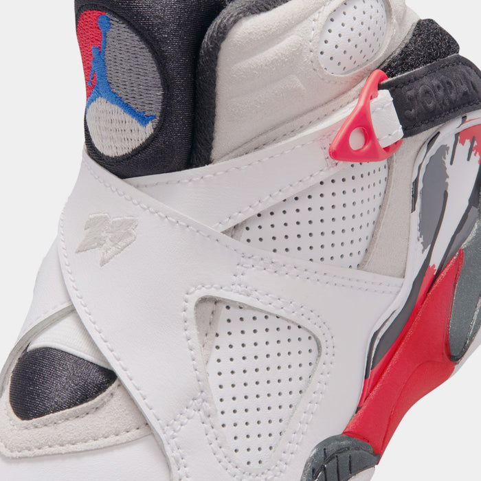 Air Jordan 8 Retro White And True Red Preschool Lifestyle Shoes (White/True Red/Black)