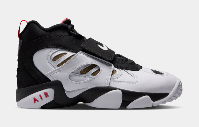 Air Diamond Turf II Mens Basketball Shoes (Black/White/Fire Red/Metallic Gold)