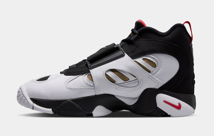 Air Diamond Turf II Mens Basketball Shoes (Black/White/Fire Red/Metallic Gold)