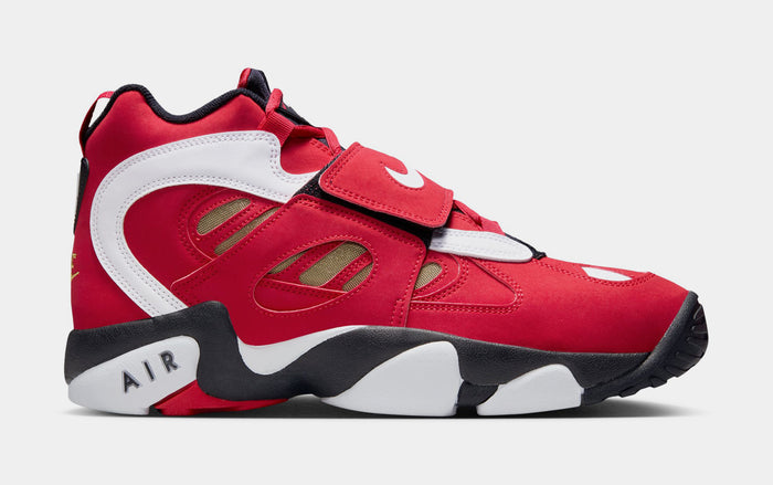 Air Diamond Turf II Prime Red Mens Basketball Shoes (Prime Red/White/Black/Metallic Gold)
