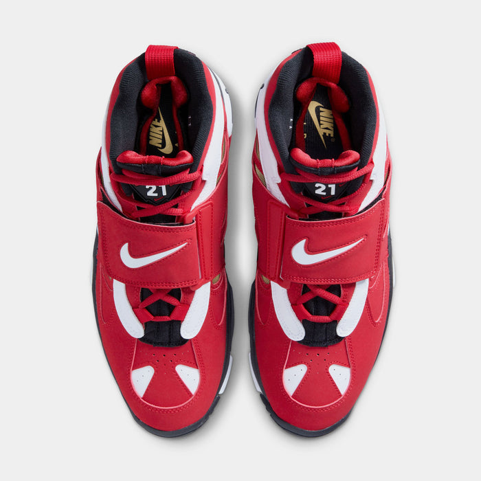 Air Diamond Turf II Prime Red Mens Basketball Shoes (Prime Red/White/Black/Metallic Gold)