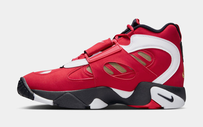 Air Diamond Turf II Prime Red Mens Basketball Shoes (Prime Red/White/Black/Metallic Gold)