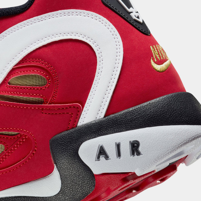Air Diamond Turf II Prime Red Mens Basketball Shoes (Prime Red/White/Black/Metallic Gold)
