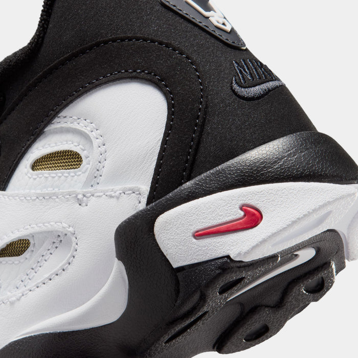 Air Diamond Turff II Preschool Basketball Shoes (Black/White/Fire Red/Metallic Gold)