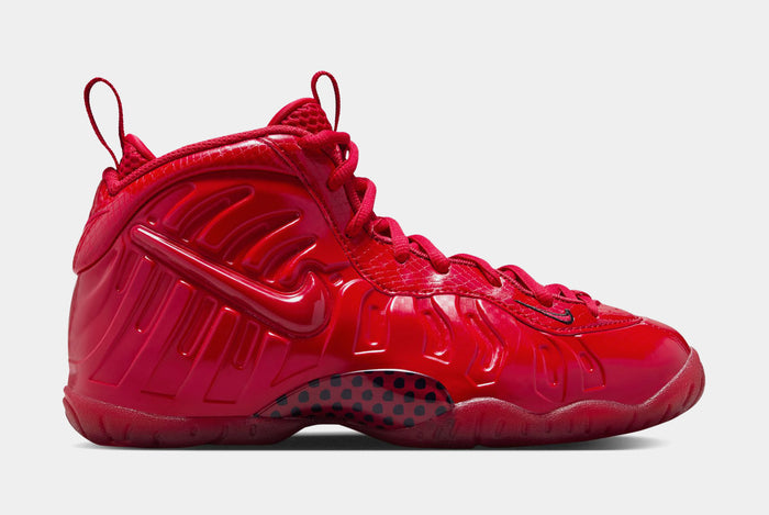 Air Foamposite Pro Gym Red Grade School Basketball Shoes (Gym Red/Black)