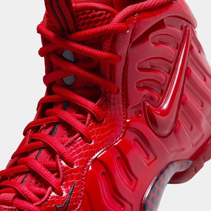 Air Foamposite Pro Gym Red Grade School Basketball Shoes (Gym Red/Black)