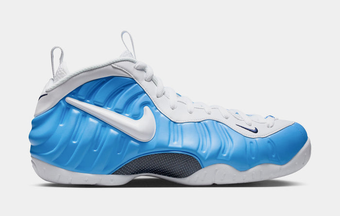 Air Foamposite Pro University Blue and White Mens Basketball Shoes (University Blue/White/White)