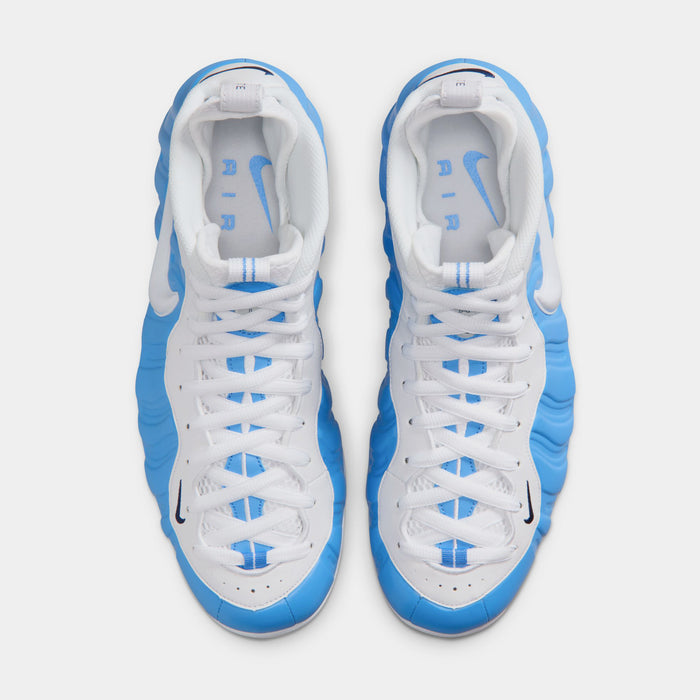Air Foamposite Pro University Blue and White Mens Basketball Shoes (University Blue/White/White)