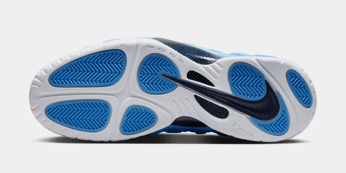 Air Foamposite Pro University Blue and White Mens Basketball Shoes (University Blue/White/White)
