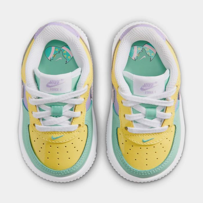 Air Force 1' 07 Easter Infant Toddler Lifestyle Shoes (Yellow Pulse/Pink Foam/Hydrangeas)