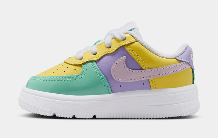 Air Force 1' 07 Easter Infant Toddler Lifestyle Shoes (Yellow Pulse/Pink Foam/Hydrangeas)
