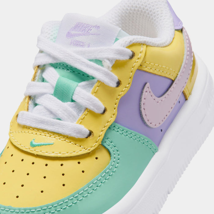 Air Force 1' 07 Easter Infant Toddler Lifestyle Shoes (Yellow Pulse/Pink Foam/Hydrangeas)