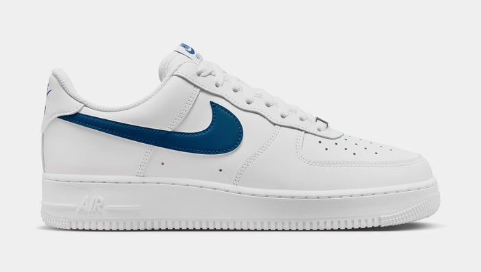 Air Force 1 '07 Mens Basketball Shoes (White/White/Court Blue)