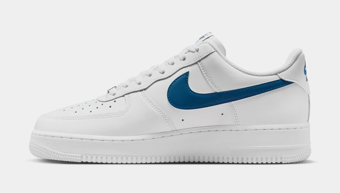 Air Force 1 '07 Mens Basketball Shoes (White/White/Court Blue)