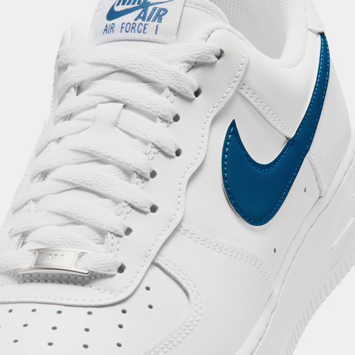 Air Force 1 '07 Mens Basketball Shoes (White/White/Court Blue)