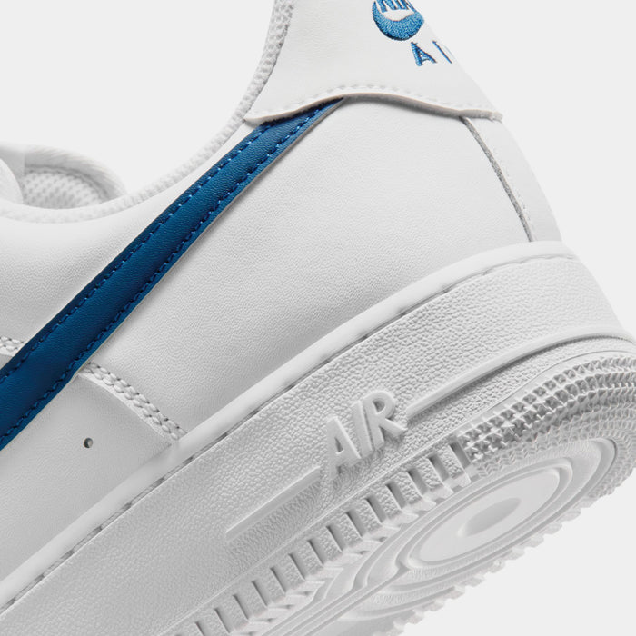 Air Force 1 '07 Mens Basketball Shoes (White/White/Court Blue)