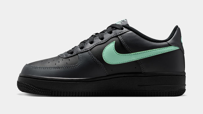 Air Force 1 Grade School Lifestyle Shoes (Black/Arctic Green/Anthracite)