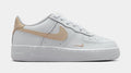 Air Force 1 Grade School Lifestyle Shoes (White/Rattan)