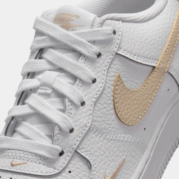 Air Force 1 Grade School Lifestyle Shoes (White/Rattan)