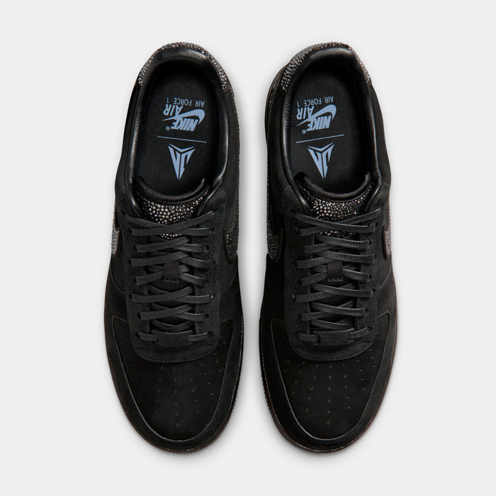 Air Force 1 JA Luxe Swarovski Mens Lifestyle Shoes (Black/Metallic Silver/Cobalt Bliss)