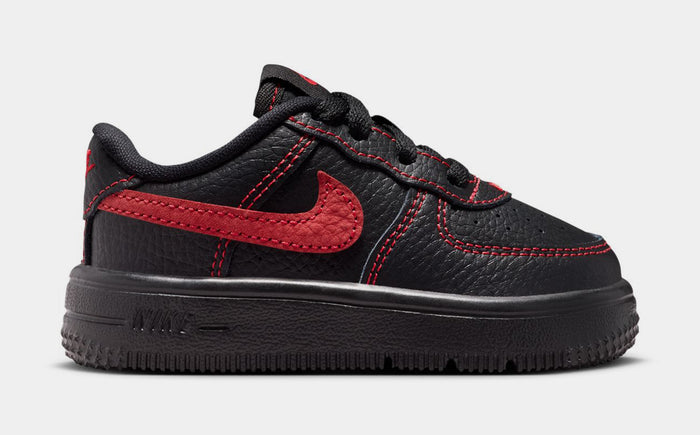Air Force 1 Low LV8 3 Infant Toddler Lifestyle Shoes (Black/Black/Black/University Red)