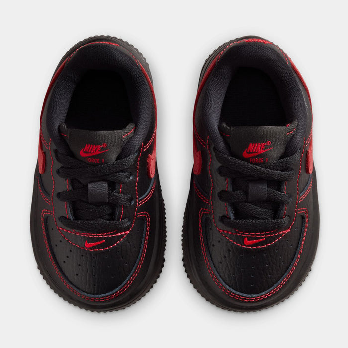 Air Force 1 Low LV8 3 Infant Toddler Lifestyle Shoes (Black/Black/Black/University Red)