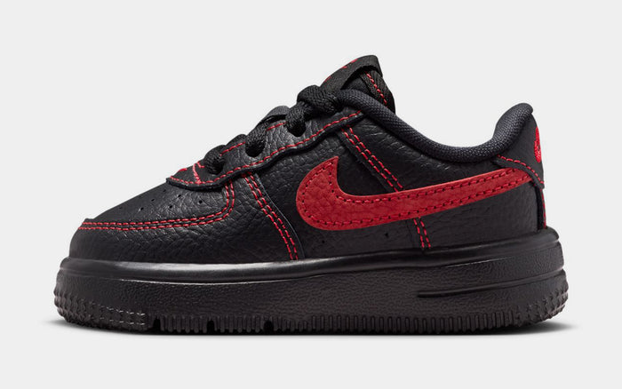 Air Force 1 Low LV8 3 Infant Toddler Lifestyle Shoes (Black/Black/Black/University Red)