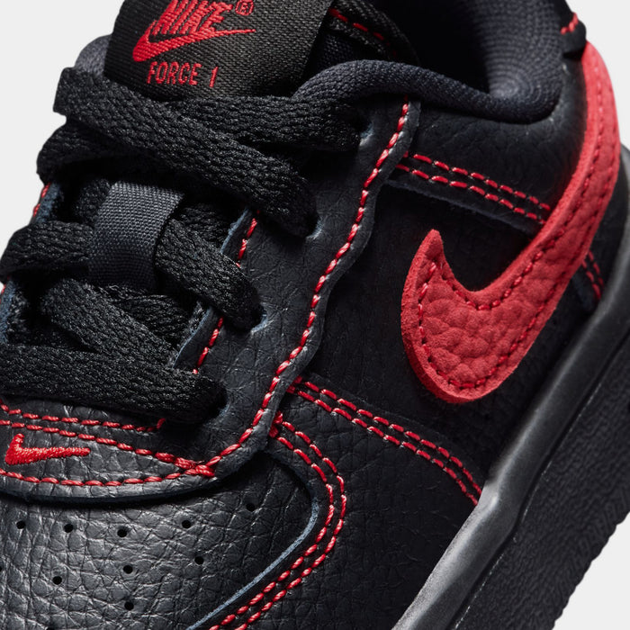 Air Force 1 Low LV8 3 Infant Toddler Lifestyle Shoes (Black/Black/Black/University Red)
