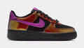 Air Force 1 Low LV8 Grade School Lifestyle Shoes (Black/Bold Berry)
