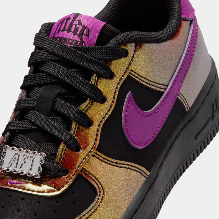 Air Force 1 Low LV8 Grade School Lifestyle Shoes (Black/Bold Berry)