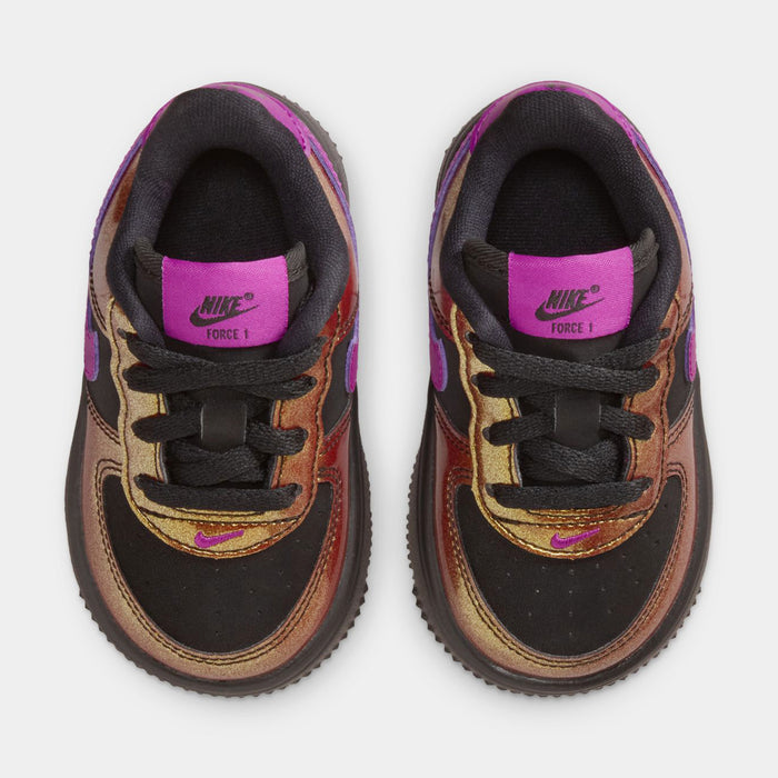 Air Force 1 Low LV8 Infant Toddler Lifestyle Shoes (Black/Bold Berry)