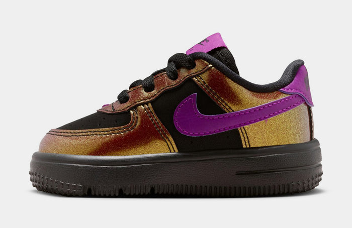 Air Force 1 Low LV8 Infant Toddler Lifestyle Shoes (Black/Bold Berry)