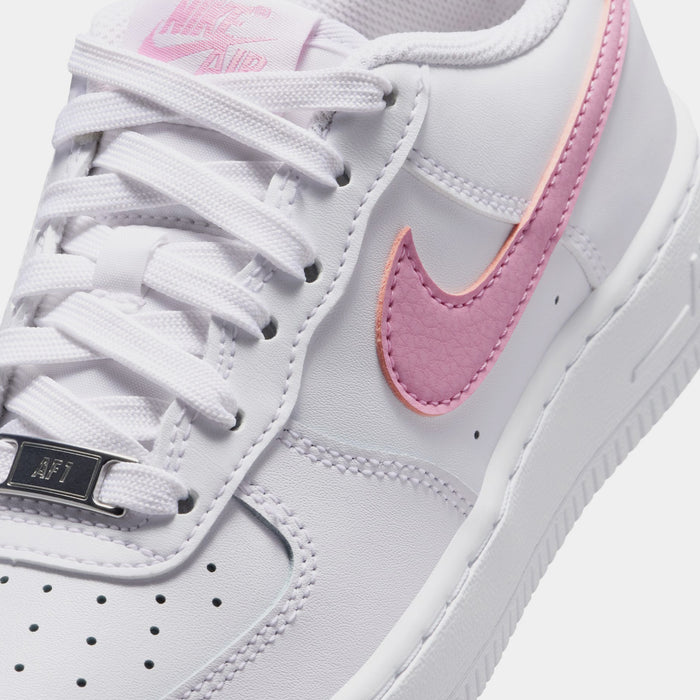 Air Force 1 Low Preschool Lifestyle Shoes (White/Pink Rise)