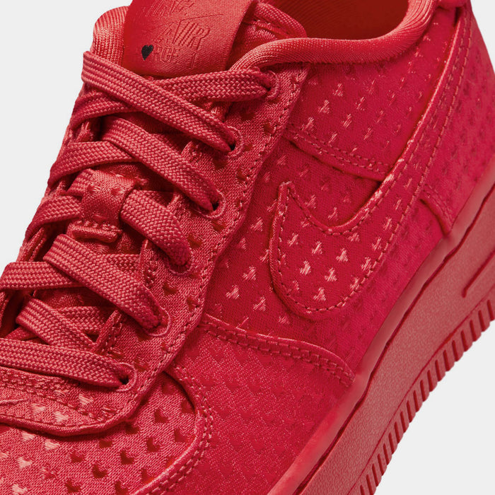 Air Force 1 Low Valentines Day Grade School Lifestyle Shoes (University Red/University Red/Black)