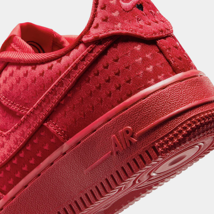 Air Force 1 Low Valentines Day Grade School Lifestyle Shoes (University Red/University Red/Black)