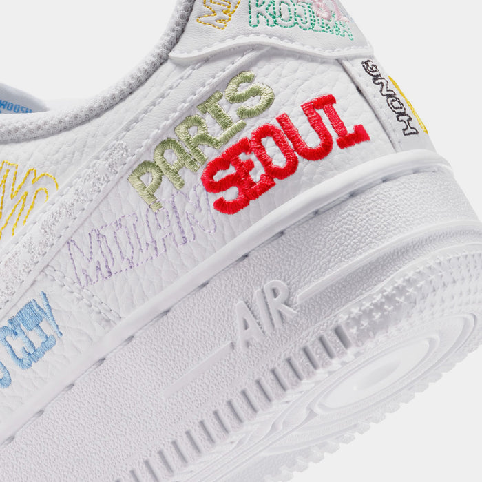 Air Force 1 LV8 3 Grade School Lifestyle Shoes (White)
