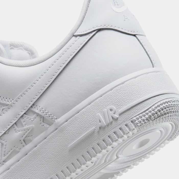 Air Force 1 White Stars Mens Lifestyle Shoes (White/White/Metallic Silver)