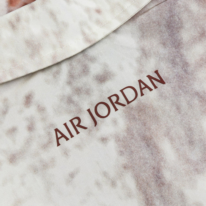 Air JDN Camp Button Up Mens Short Sleeve Shirt (Sail/Red)