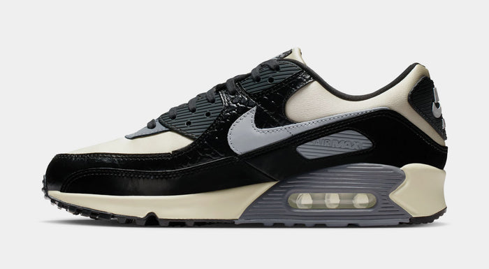 Air Max 90 Coconut Milk And Black Mens Lifestyle Shoes (Sail/Light Smoke Grey/Black/Anthracite)