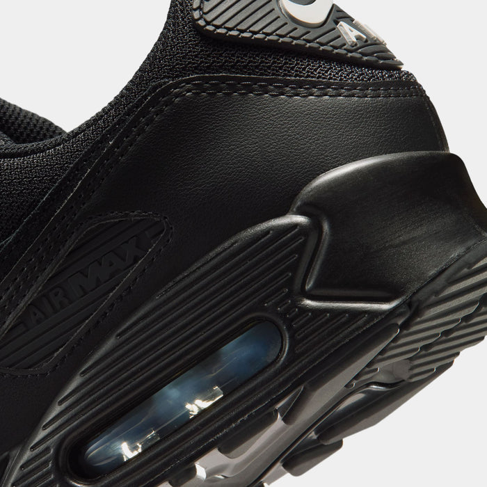 Air Max 90 Mens Running Shoes (Black/Black/Light Smoke Grey)