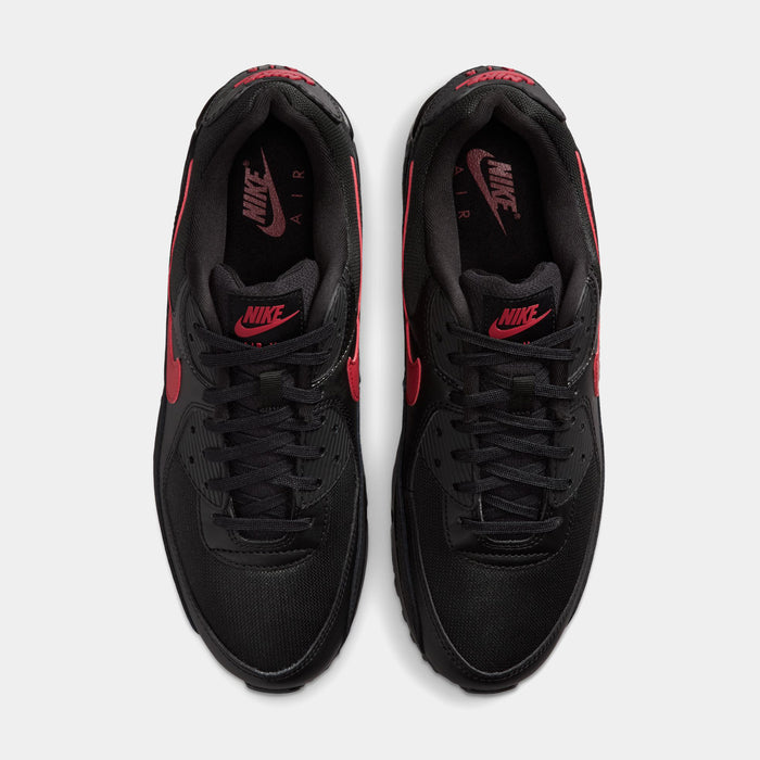 Air Max 90 Mens Running Shoes (Black/Tough Red)