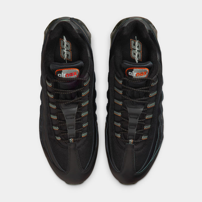 Air Max 95 Big Bubble Mens Running Shoes (Black/Smoke Grey/Univertsity Red/White)
