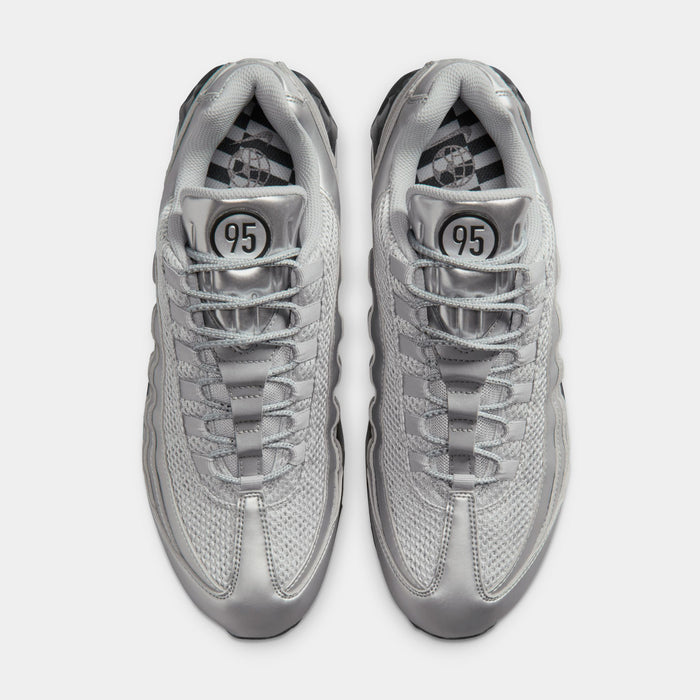 Air Max 95 Big Bubble Mens Running Shoes (Metallic Silver/Black/Black)