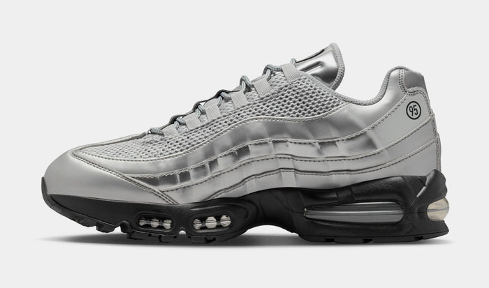 Air Max 95 Big Bubble Mens Running Shoes (Metallic Silver/Black/Black)