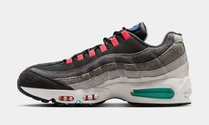 Air Max 95 Big Bubble Multi-Color Mens Lifestyle Shoes (Hyper Turquoise/Volt/Solar Red) Free Shipping