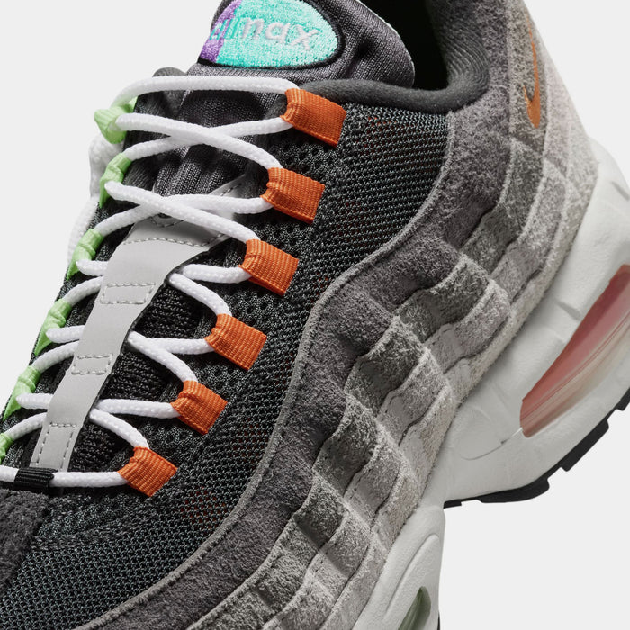 Air Max 95 Big Bubble Multi-Color Mens Lifestyle Shoes (Hyper Turquoise/Volt/Solar Red) Free Shipping