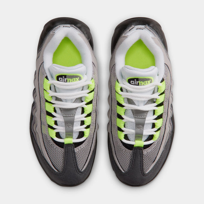 Air Max 95 Big Bubble Neon Preschool Running Shoes (Black/Neon Yellow/Anthracite/Light Graphite)