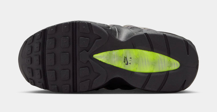 Air Max 95 Big Bubble Neon Preschool Running Shoes (Black/Neon Yellow/Anthracite/Light Graphite)